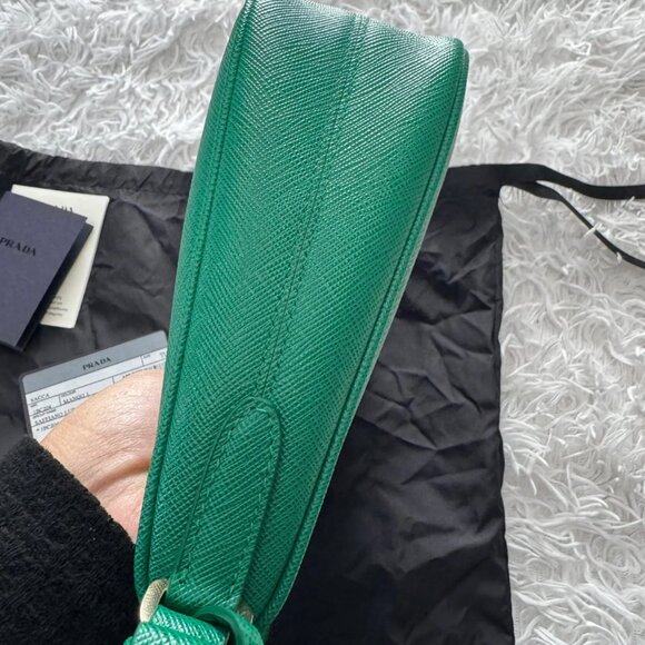 PRADA Green Saffiano Leather Re-Edition Mini Bag - Picture 8 of 13